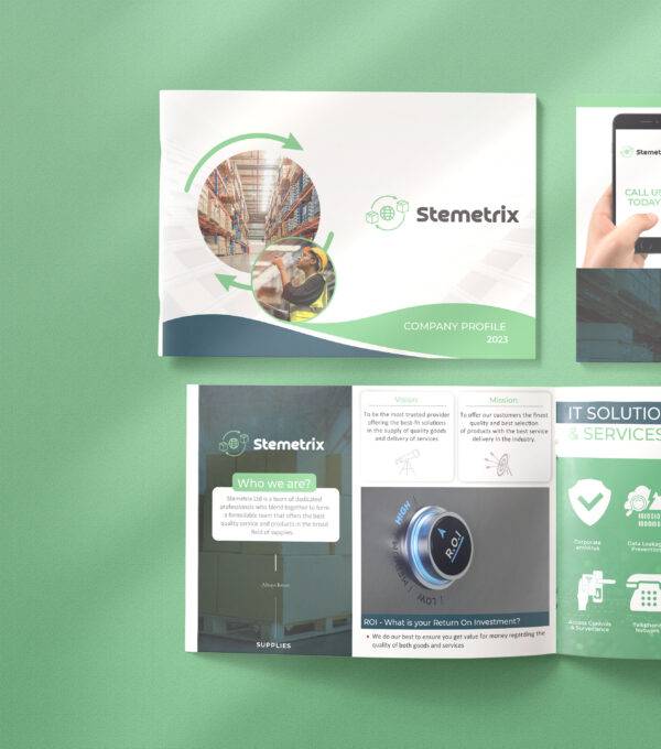 Company profile Design and Print in Kenya for Stemetrix